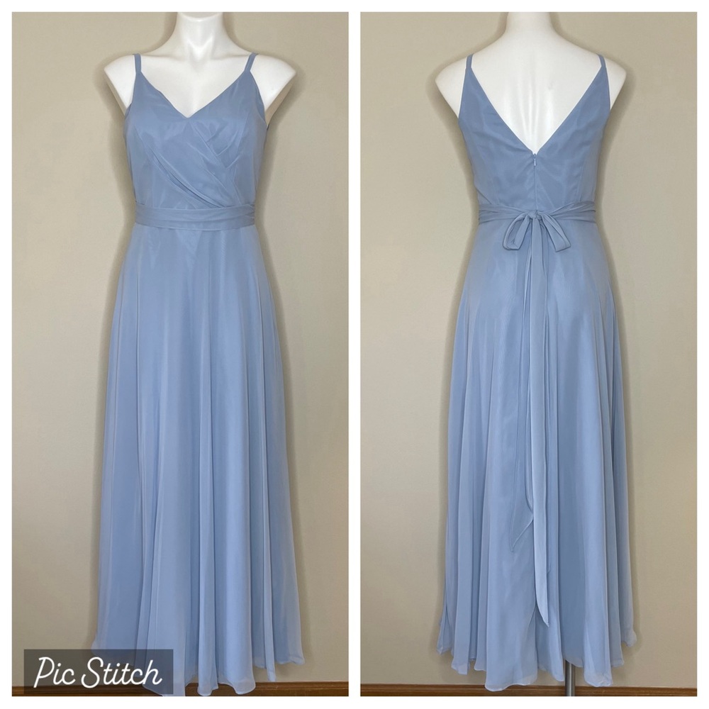 After Six (Bella Bridesmaid) Special Occasion Formal Light Blue Evening Gown - Picture 10 of 10